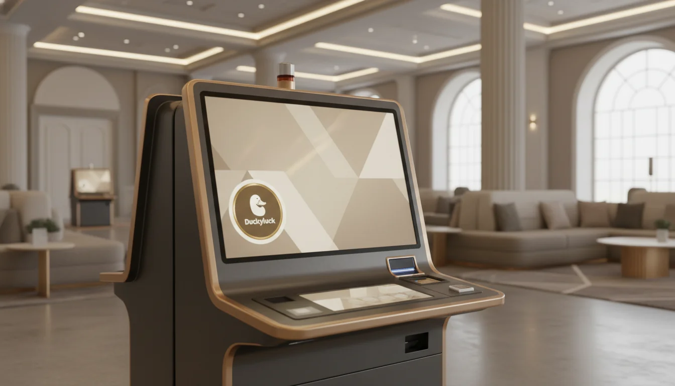 Player using tablet to access casino